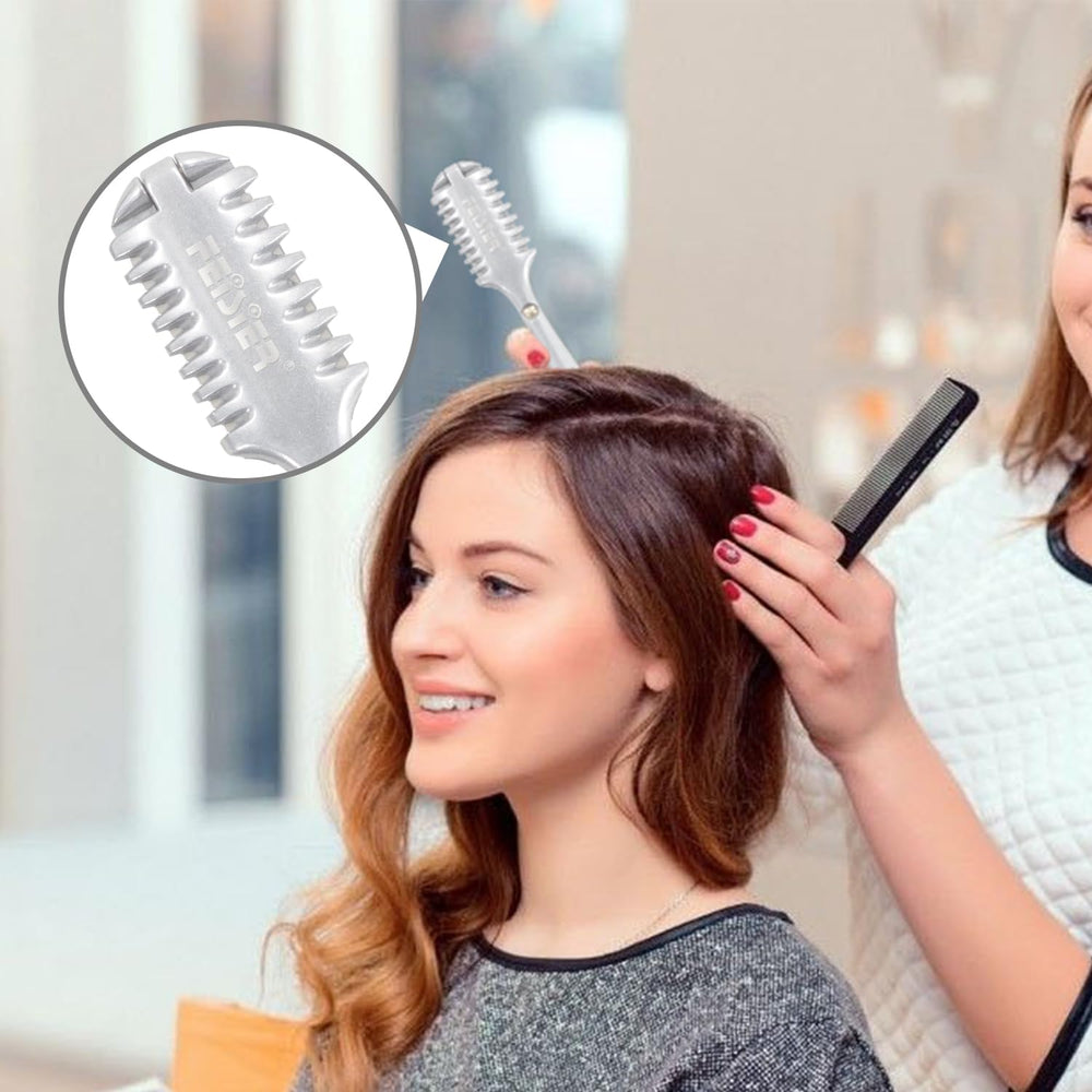 FEISIER hair texturizing razor enables salon-grade volume and precise shaping.