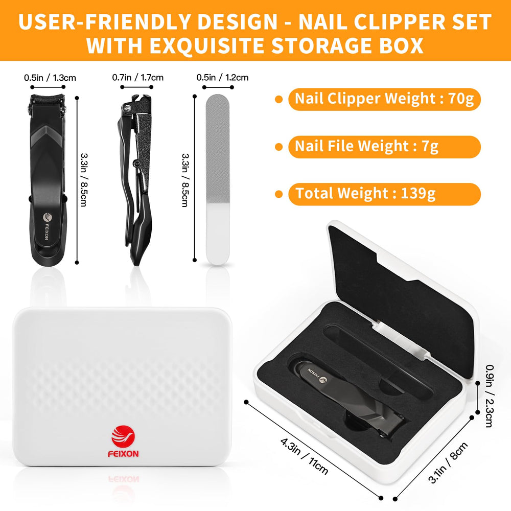 FEIXON Storage case with nano file showing organized travel grooming