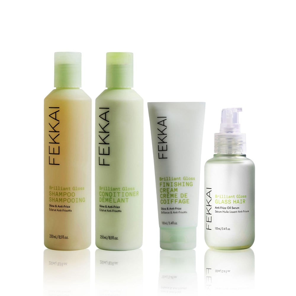 Fekkai Brilliant Gloss Conditioner safe for color-treated and keratin-treated hair.