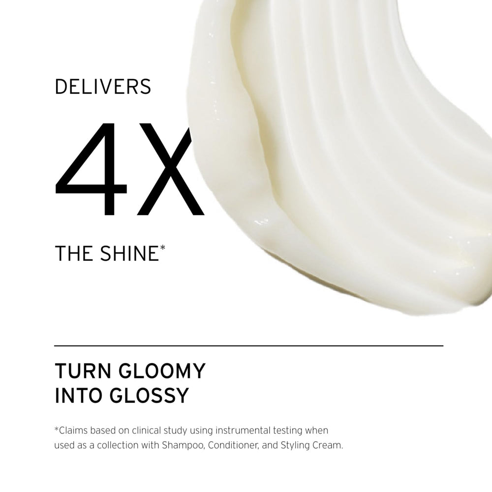 Fekkai Brilliant Gloss Conditioner application swatch demonstrates creamy texture and slip.