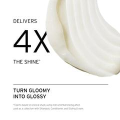 Fekkai Brilliant Gloss Conditioner application swatch demonstrates creamy texture and slip.
