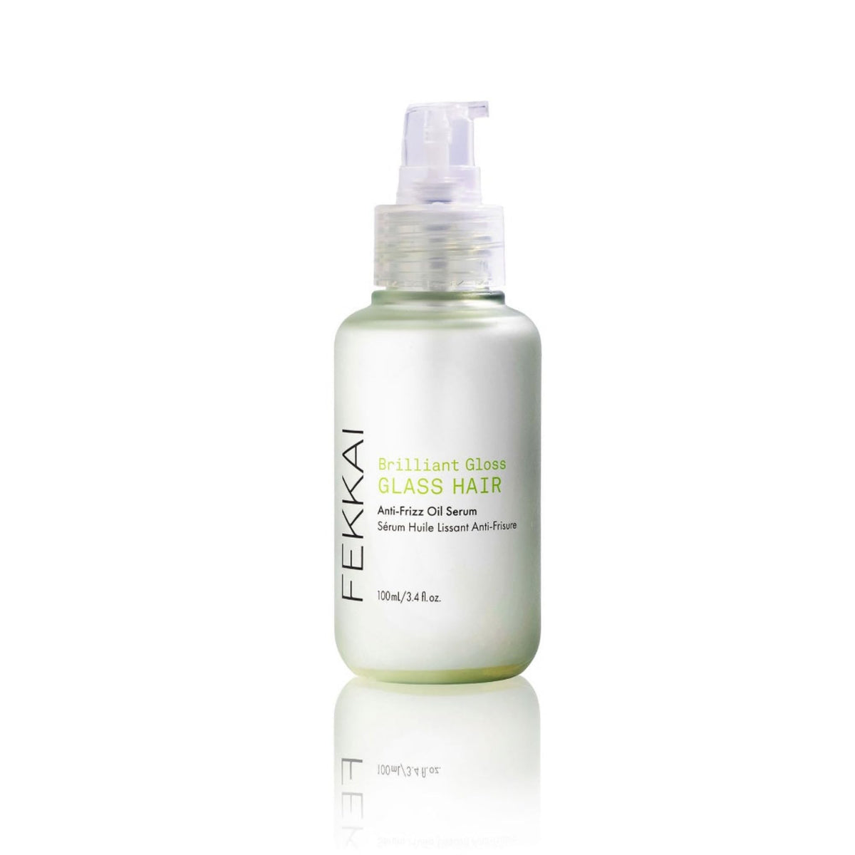 Fekkai Brilliant Gloss Glass Hair Serum bottle with sleek packaging for premium shine and hydration.