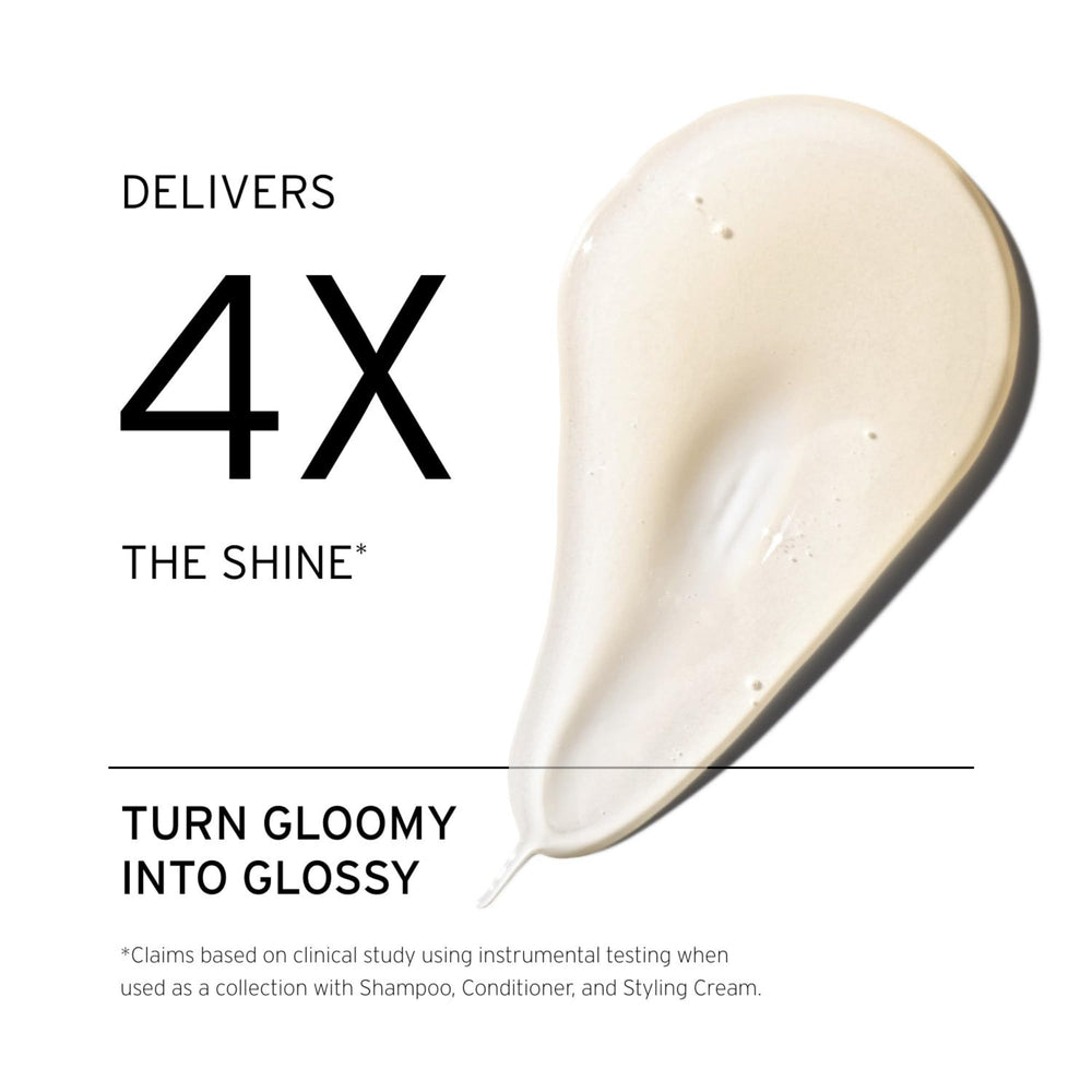 Fekkai Brilliant Gloss Shampoo 1-liter display showing long-lasting gloss and value