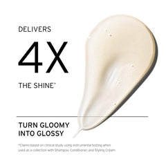 Fekkai Brilliant Gloss Shampoo 1-liter display showing long-lasting gloss and value