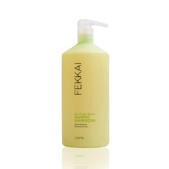 Fekkai Brilliant Gloss Shampoo bottle closeup highlighting 4x shine potential for radiant hair