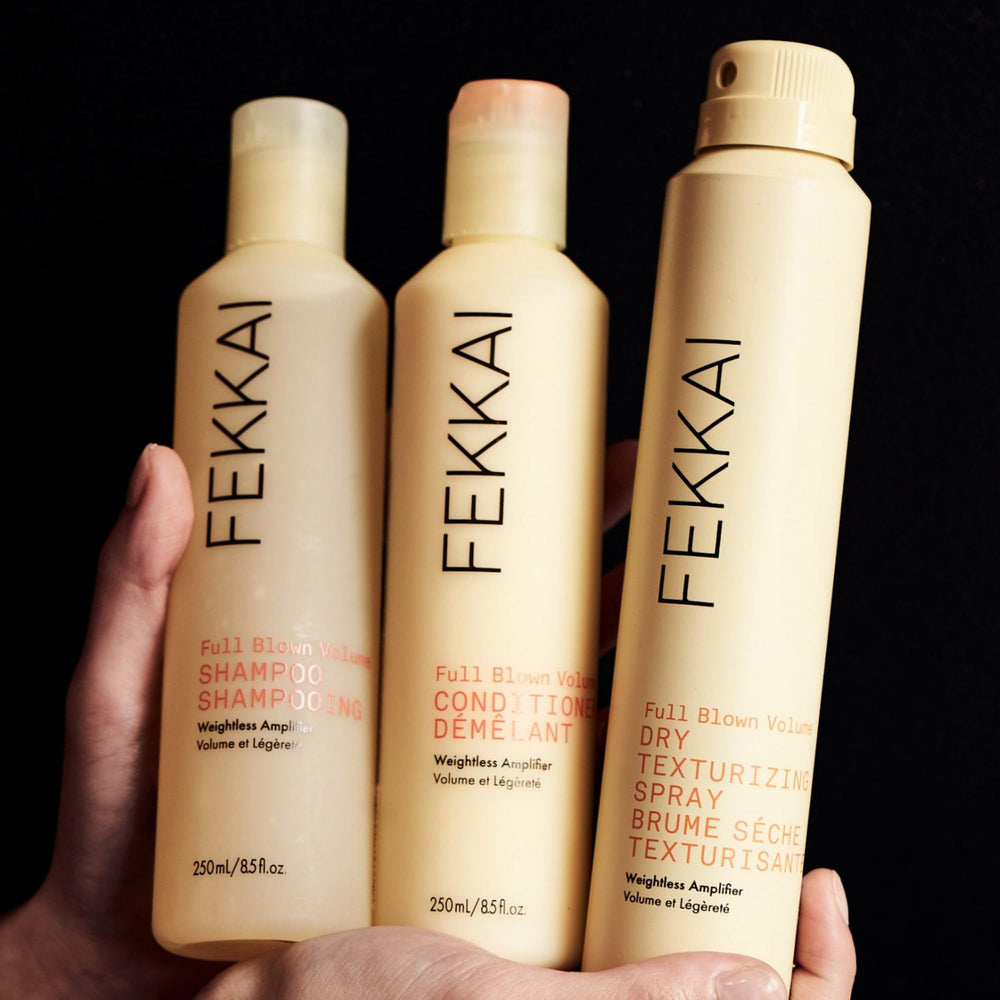 Fekkai Full Blown Volume Shampoo citrus scent enhances refreshing wash.