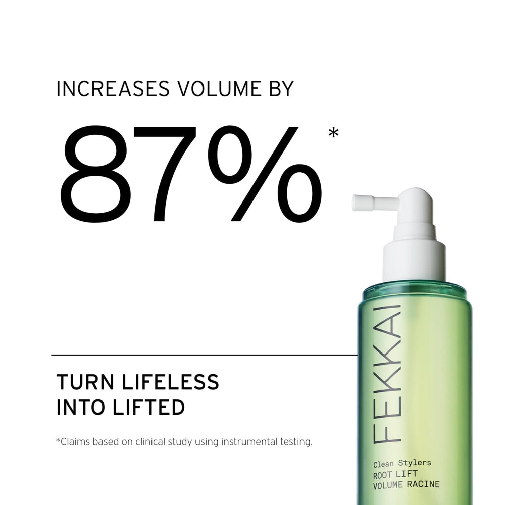 Fekkai Root Lift spray being dispensed for precise root styling