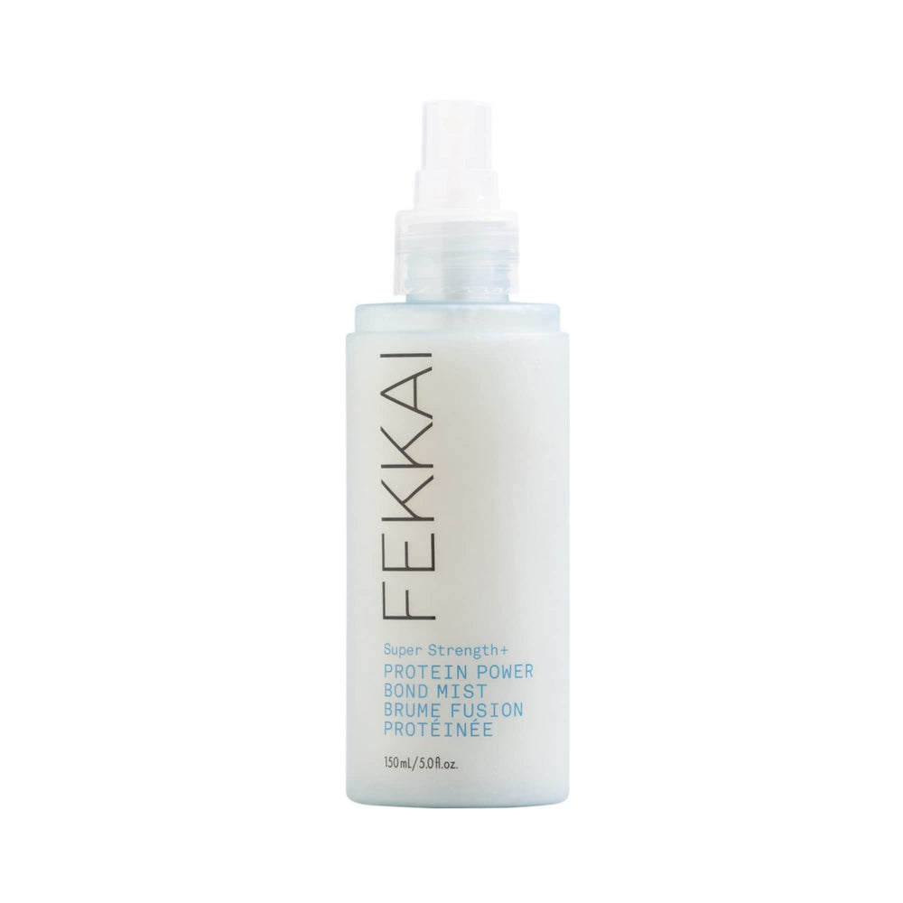 Fekkai PowerBond Mist bottle shows vegan formula for stronger, smoother hair.