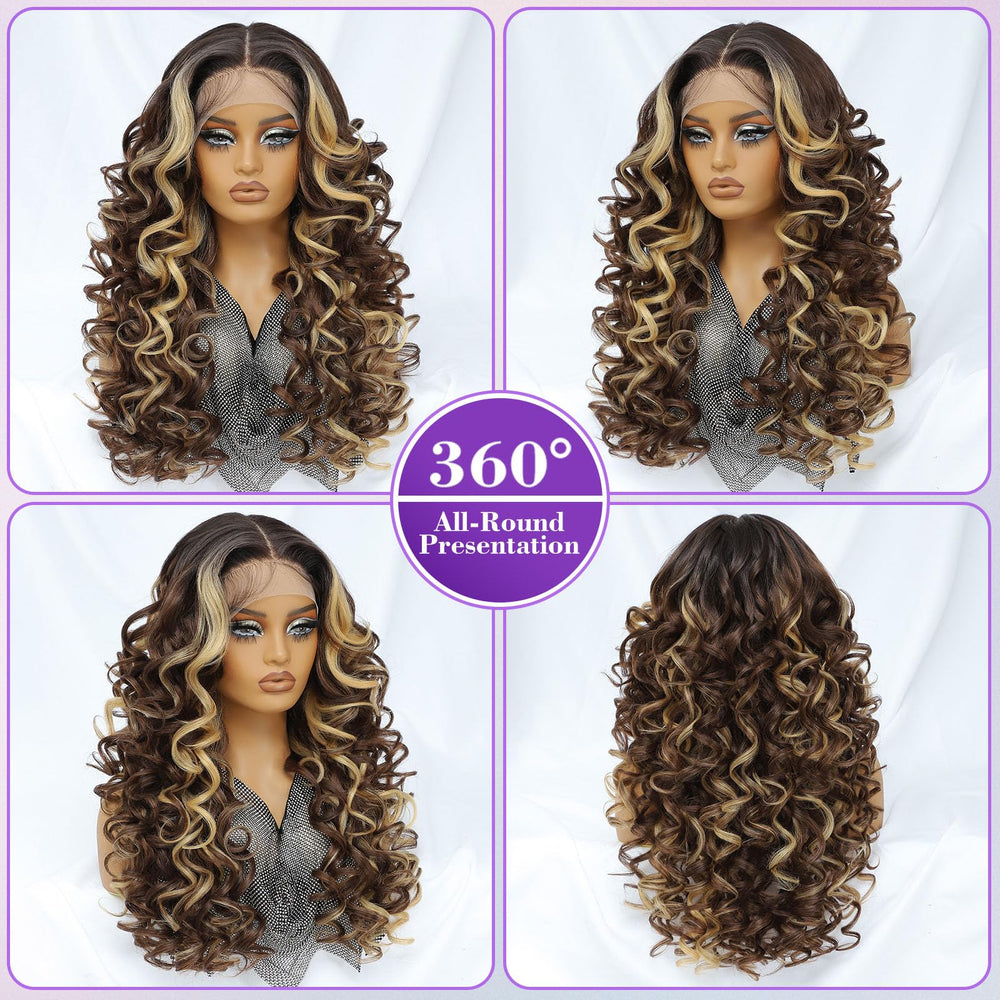 Felek HD transparent lace front highlights natural hairline and seamless blend
