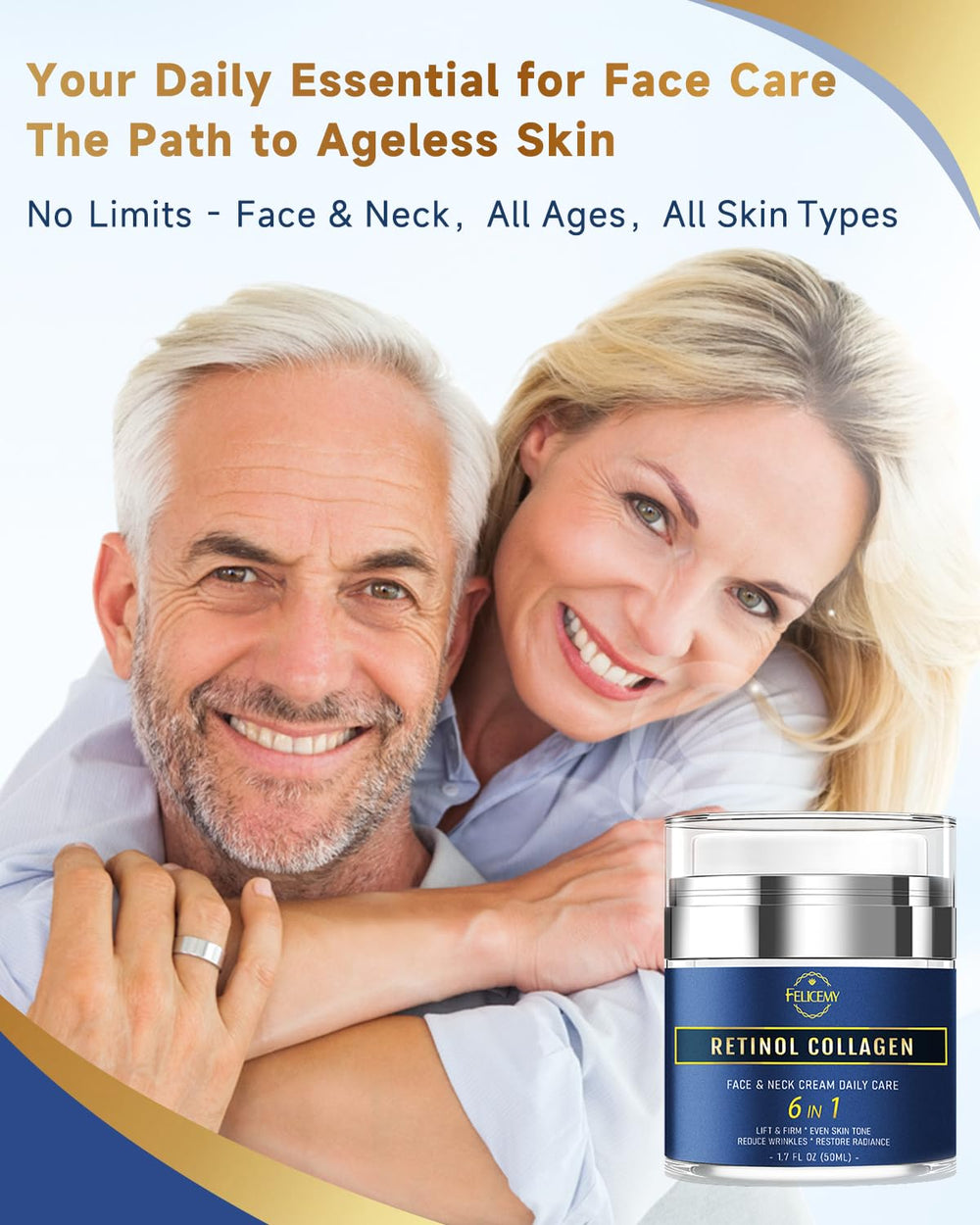 Felicemy day-night moisturizer for men is shown for dual-use hydration and overnight repair.