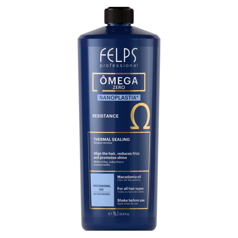 Felps Professional Omega bottle with pump for easy, precise dispensing.