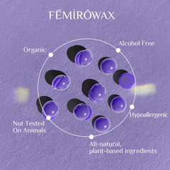 FEMIROWAX full-body waxing concept targeting Brazilian and bikini areas.
