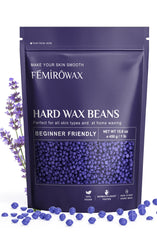 FEMIROWAX lavender-wax-beads closeup for gentle skin-friendly hair removal.