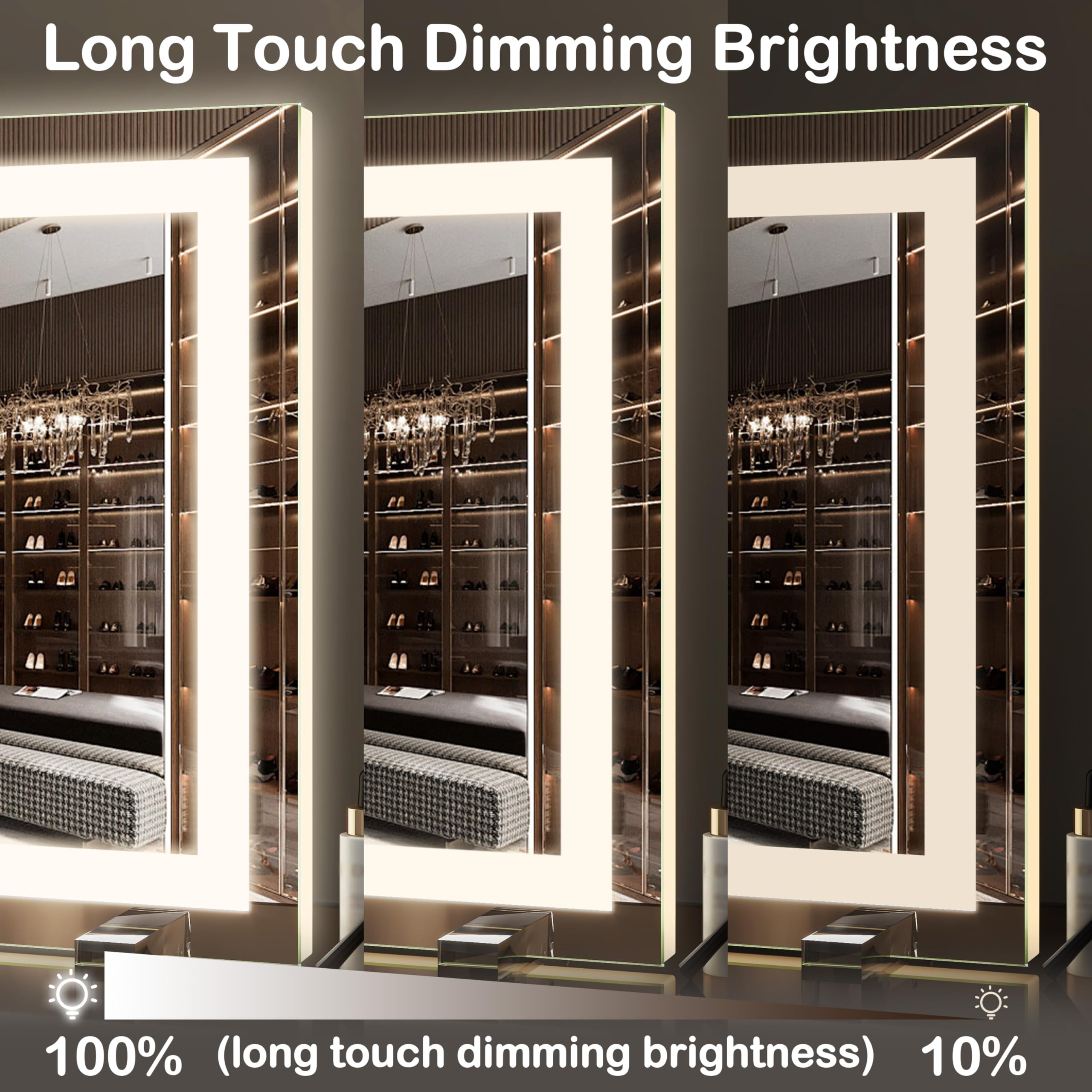 FENNIO vanity mirror lights wall-mount or tabletop for flexible placement.