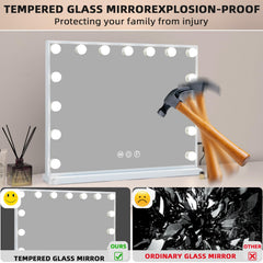 Fenair vanity mirror desktop view shows removable base with non-slip stability