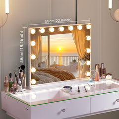 FENCHILIN vanity mirror lights close-up bulbs showing vivid color rendering for accurate tone matching
