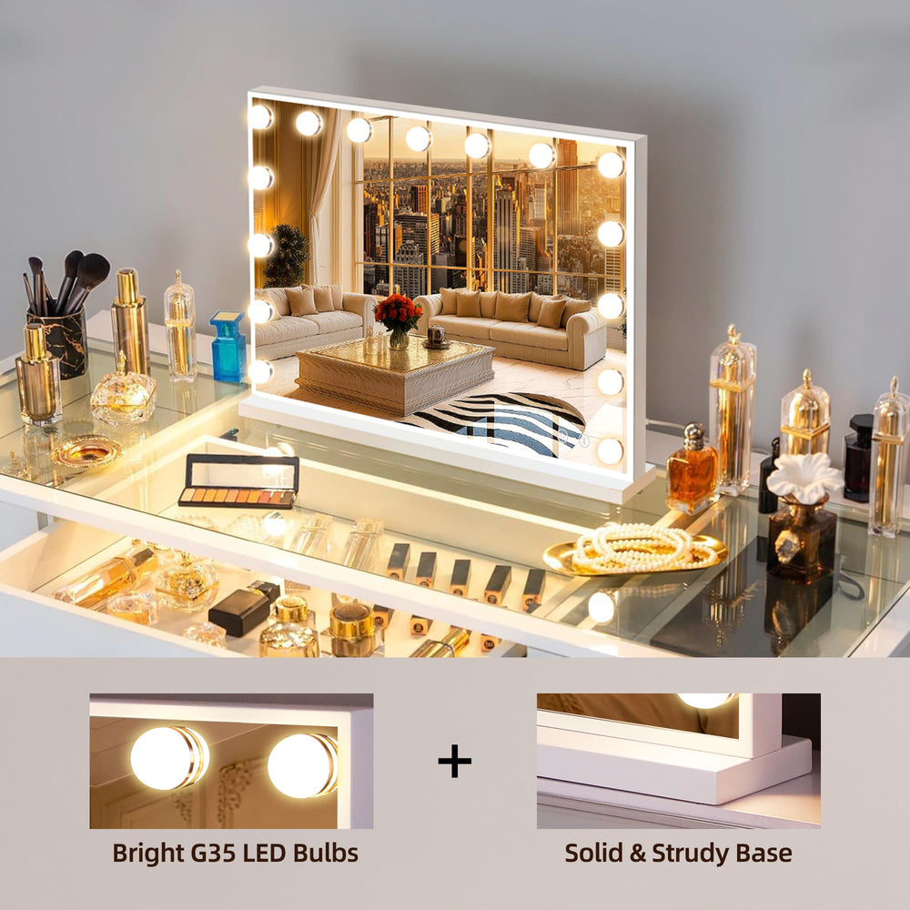 FENCHILIN vanity mirror USB charge port keeps devices powered during routines