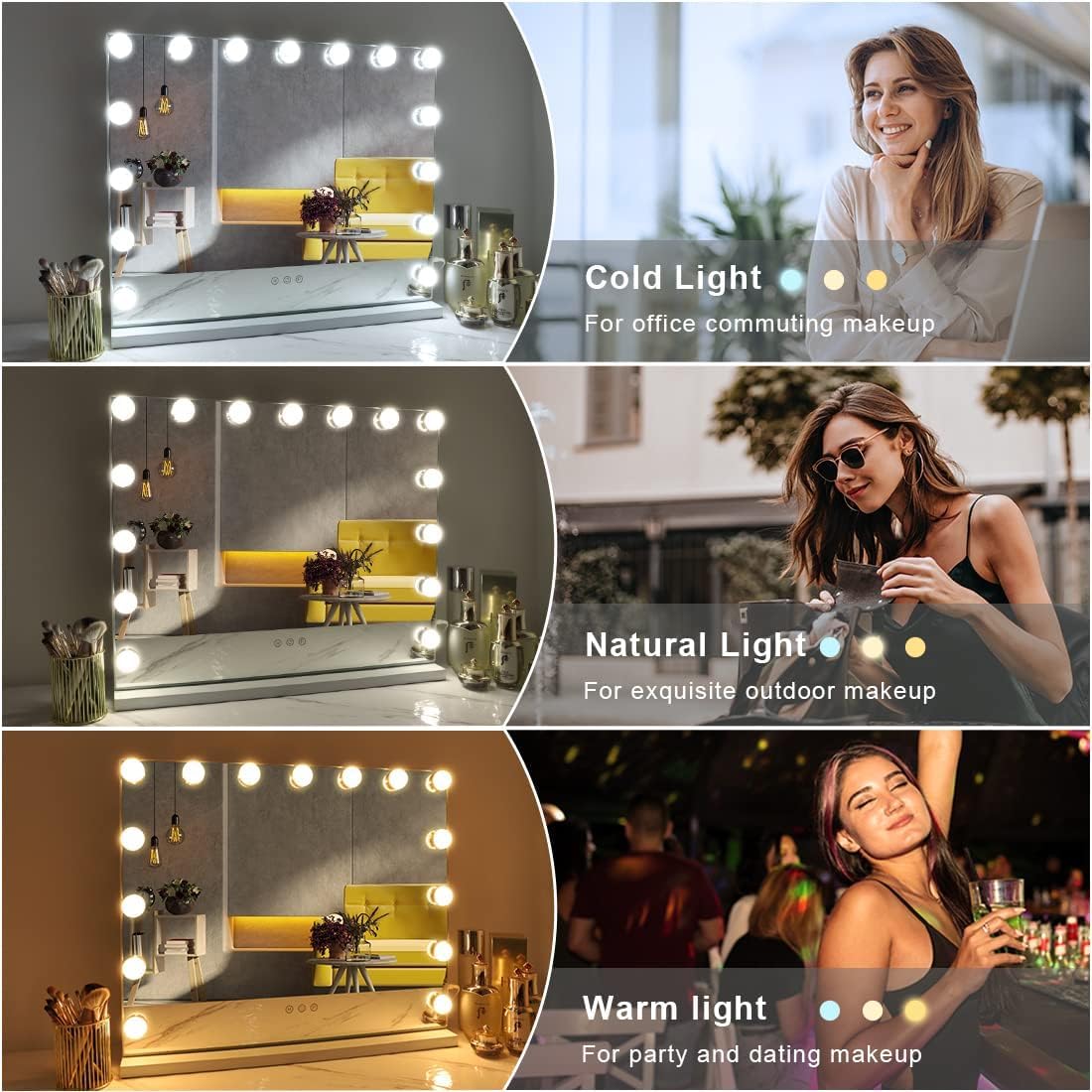 FENCHILIN vanity mirror tempered glass – clear, shatter-resistant reflection