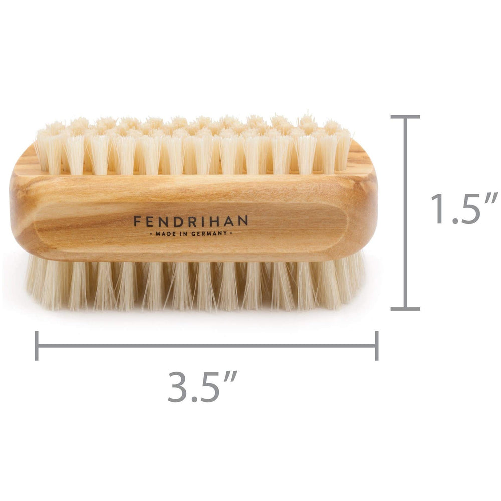 Fendrihan long bristles reach to clean fingertips thoroughly.