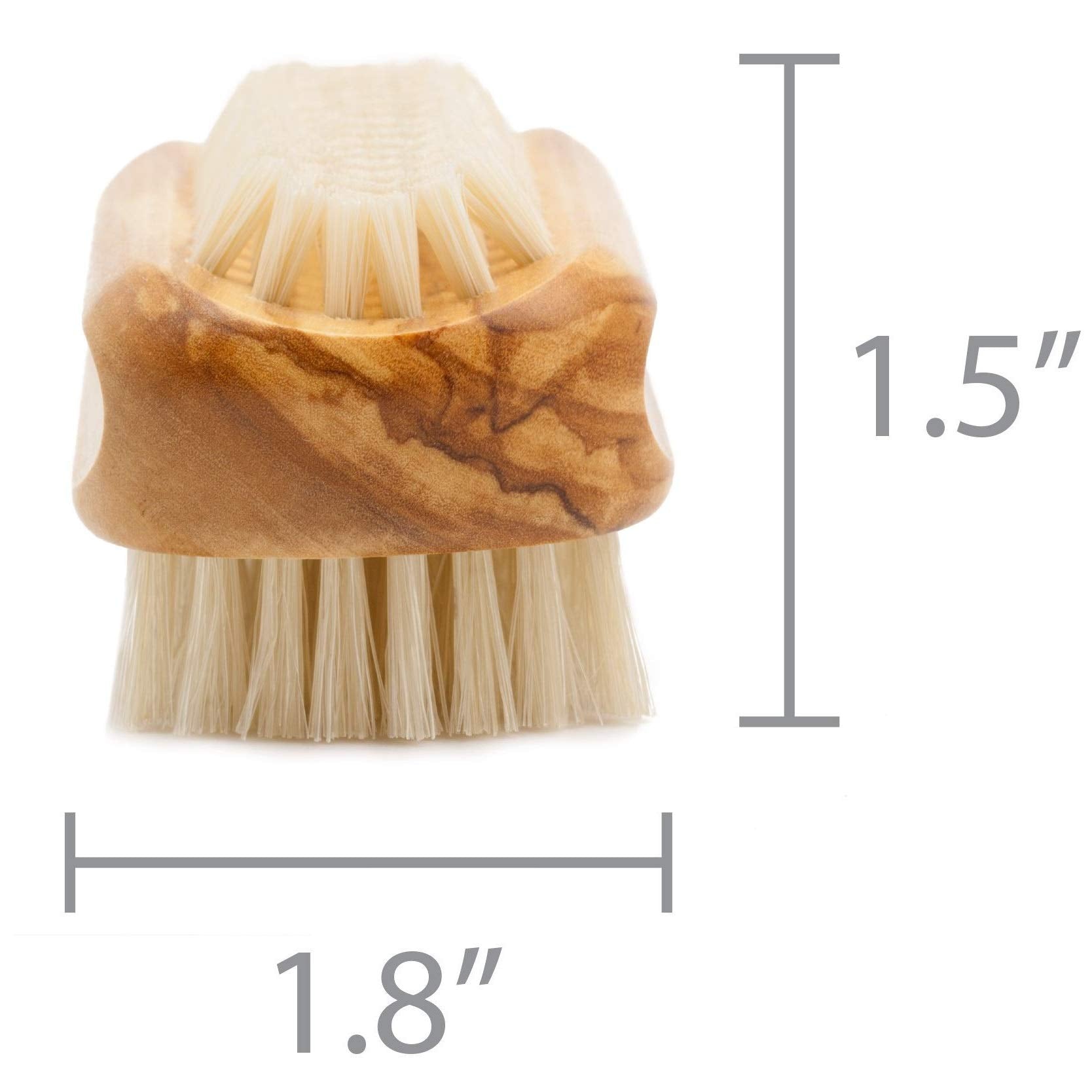 Fendrihan short bristles under fingernails provide targeted scrubbing.