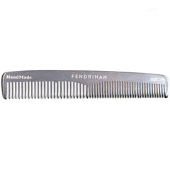 Fendrihan double-tooth comb close-up highlights rounded teeth for gentle scalp massage.