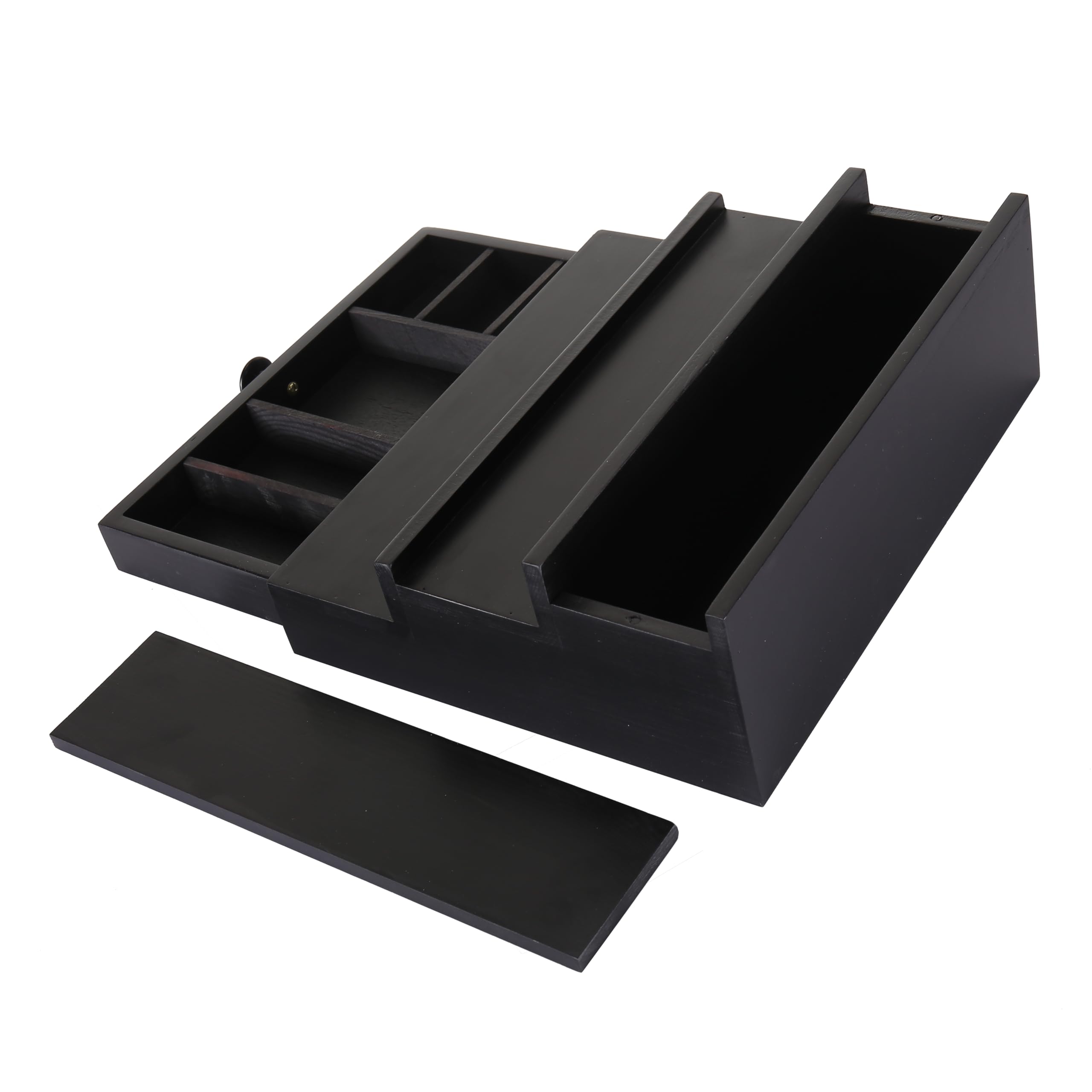 Fengligoo black wooden Cologne Organizer gift box indicates gift-ready packaging