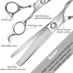 Fengliren ergonomic screw-adjustment scissors in use for steady cuts