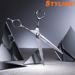 Fengliren screw-adjustment hair scissors shows adjustable tension for tailored control.
