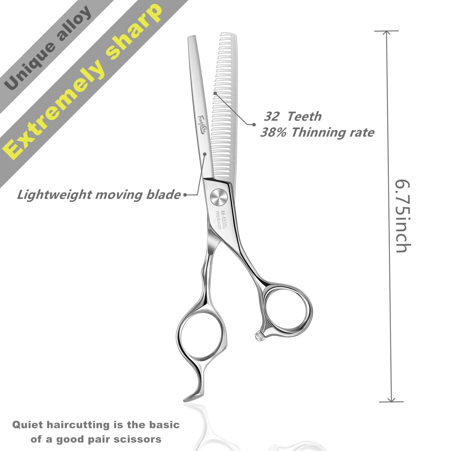 Fengliren stainless steel alloy scissors with precision screw visible