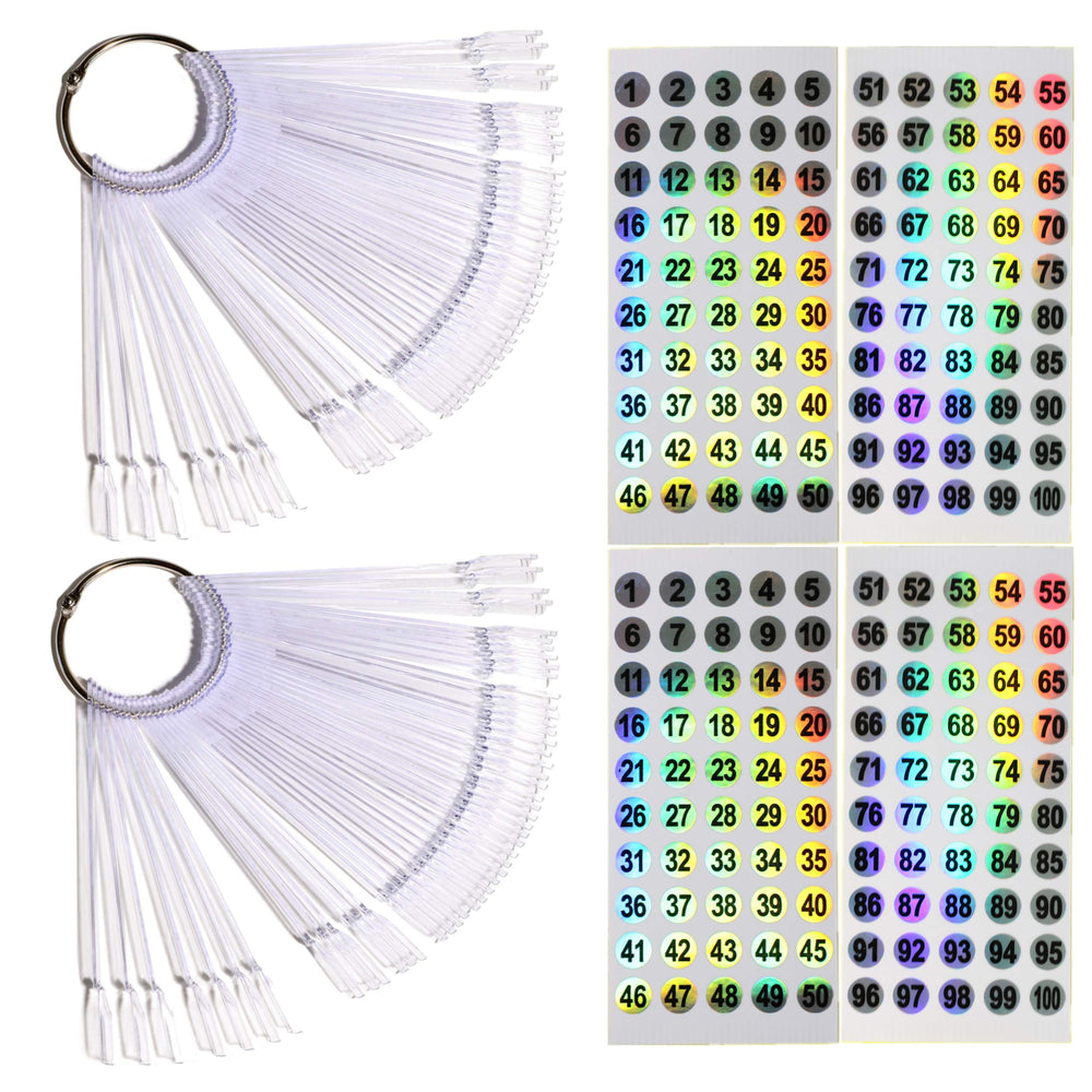 FENKON nail swatch sticks transparent closeup for easy color matching and quick color pick