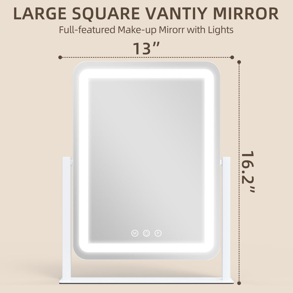 FENNIO makeup mirror with rounded design for sleek vanity spaces.