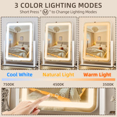 FENNIO mirror with 360-degree rotation for flexible viewing angles.