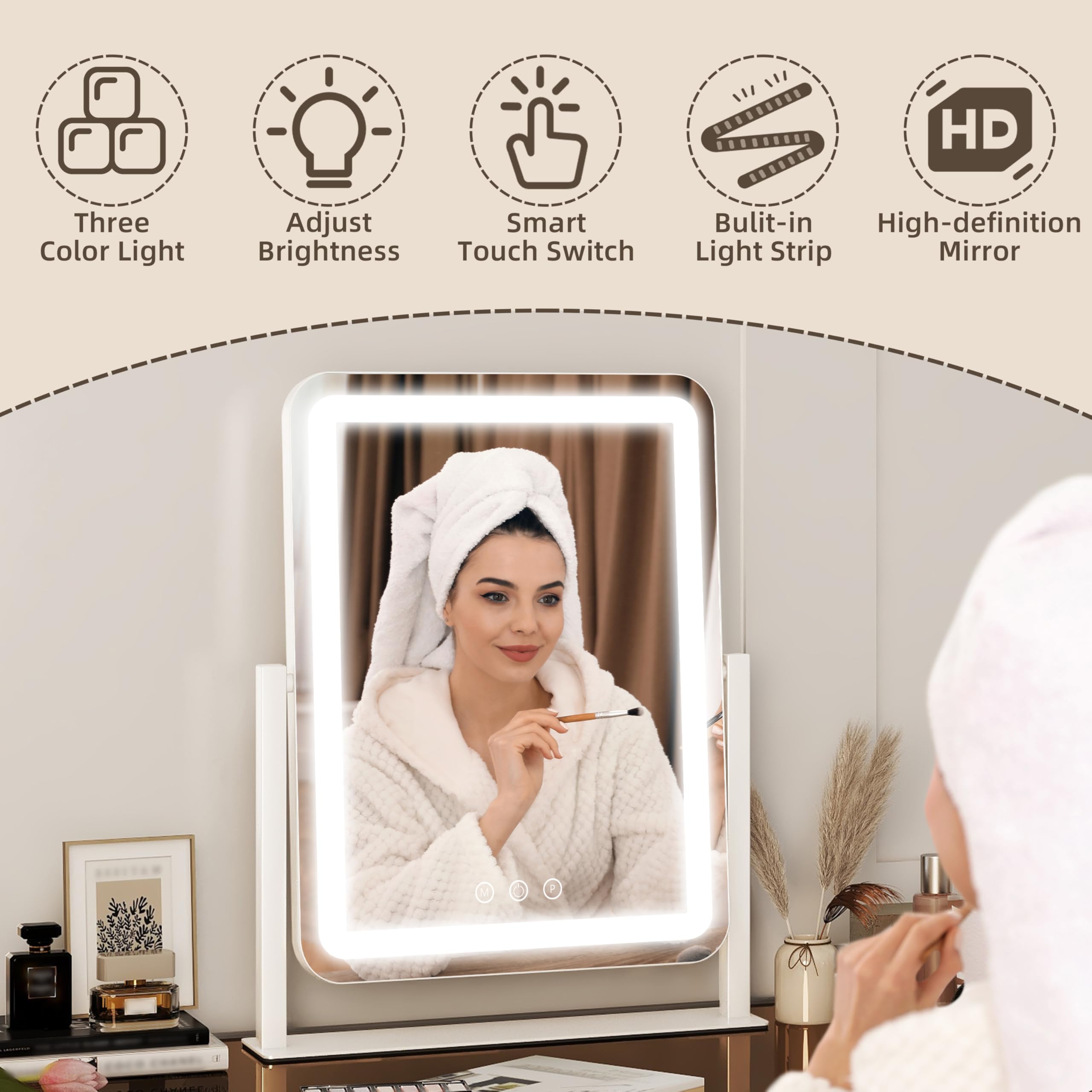 FENNIO smart touch controls enable quick brightness and color changes.