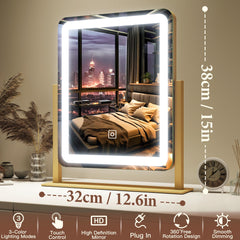 FENNIO vanity mirror with 3-color modes for cool, warm, natural lighting