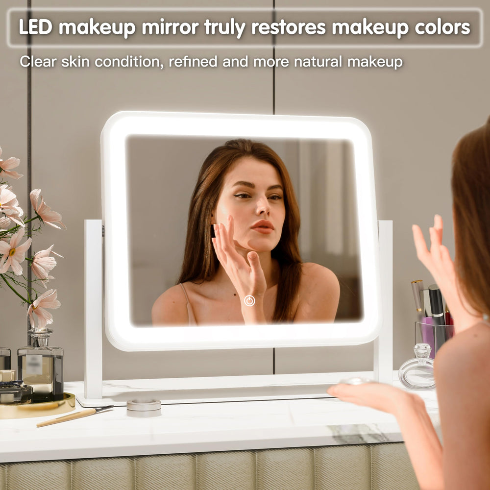 FENNIO vanity mirror 360-degree rotation helps you find the perfect viewing angle.