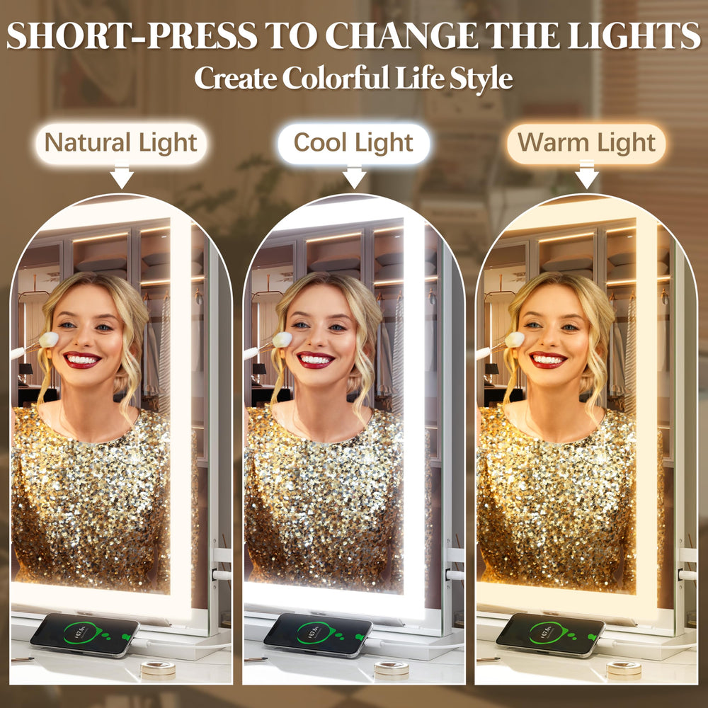 FENNIO vanity mirror aluminum frame highlighting durable build