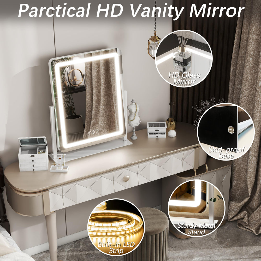 FENNIO vanity mirror installation kit and detachable baseboard for setup.