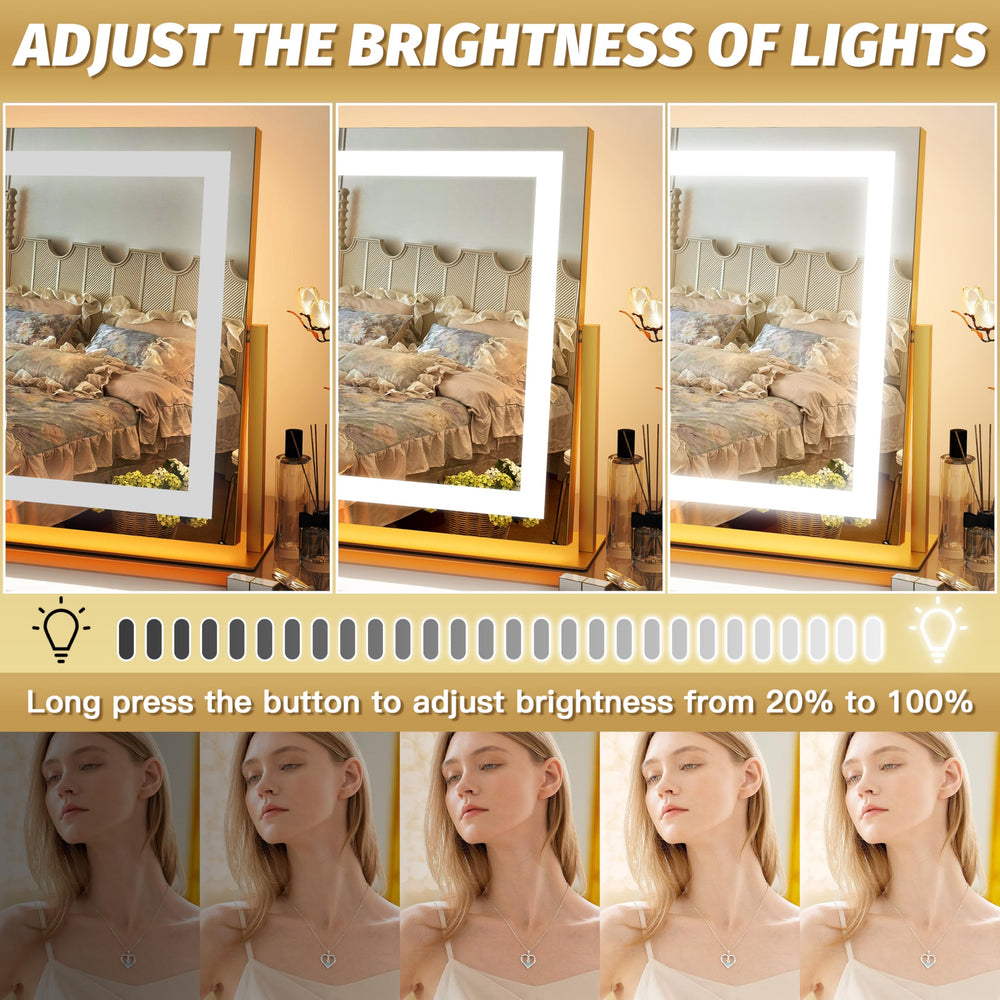 FENNIO vanity mirror lights 10x magnification for close-up precision