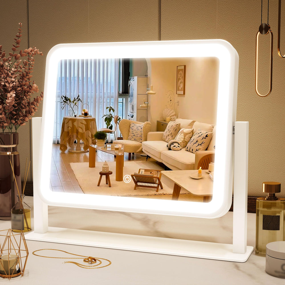 FENNIO vanity mirror with lights shows crisp, even reflections for precise makeup application.