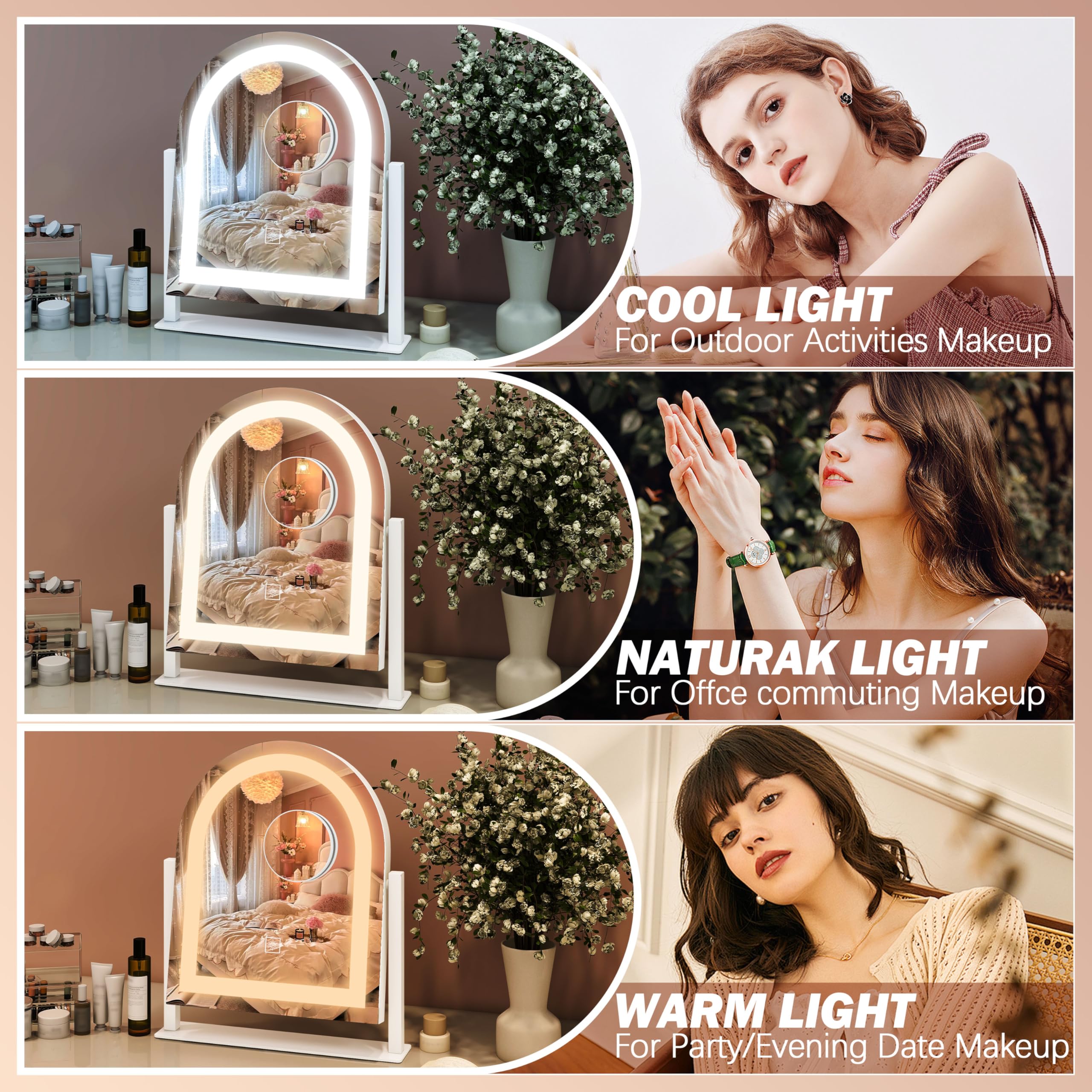 FENNIO vanity-mirror-lights dimmer-display enables customizable brightness for any room.