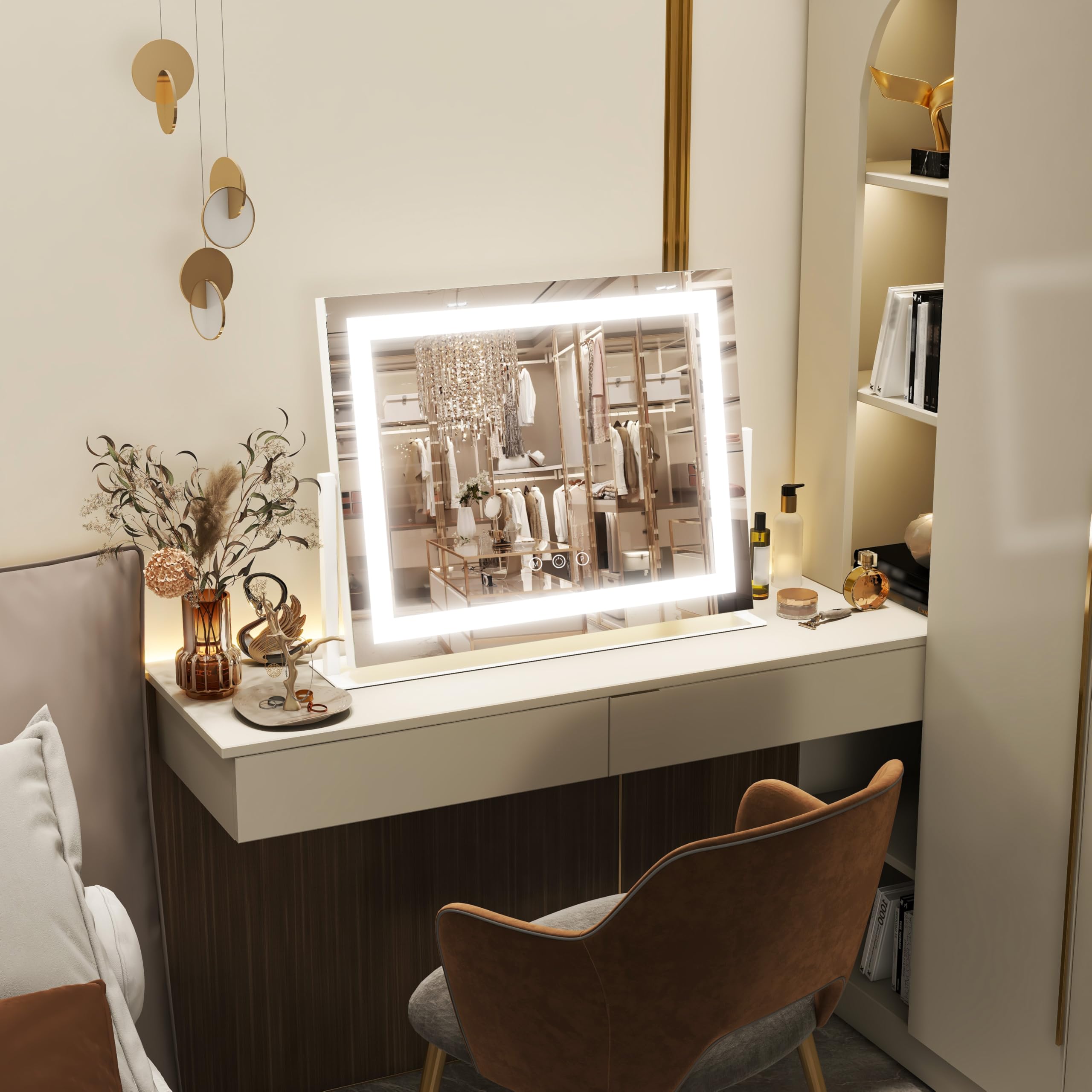 FENNIO vanity-mirror-lights-smart-touch simplifies turning on and adjusting brightness
