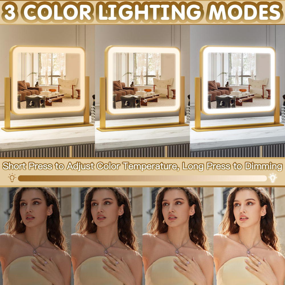 FENNIO vanity mirror lights smart touch controls for quick brightness changes