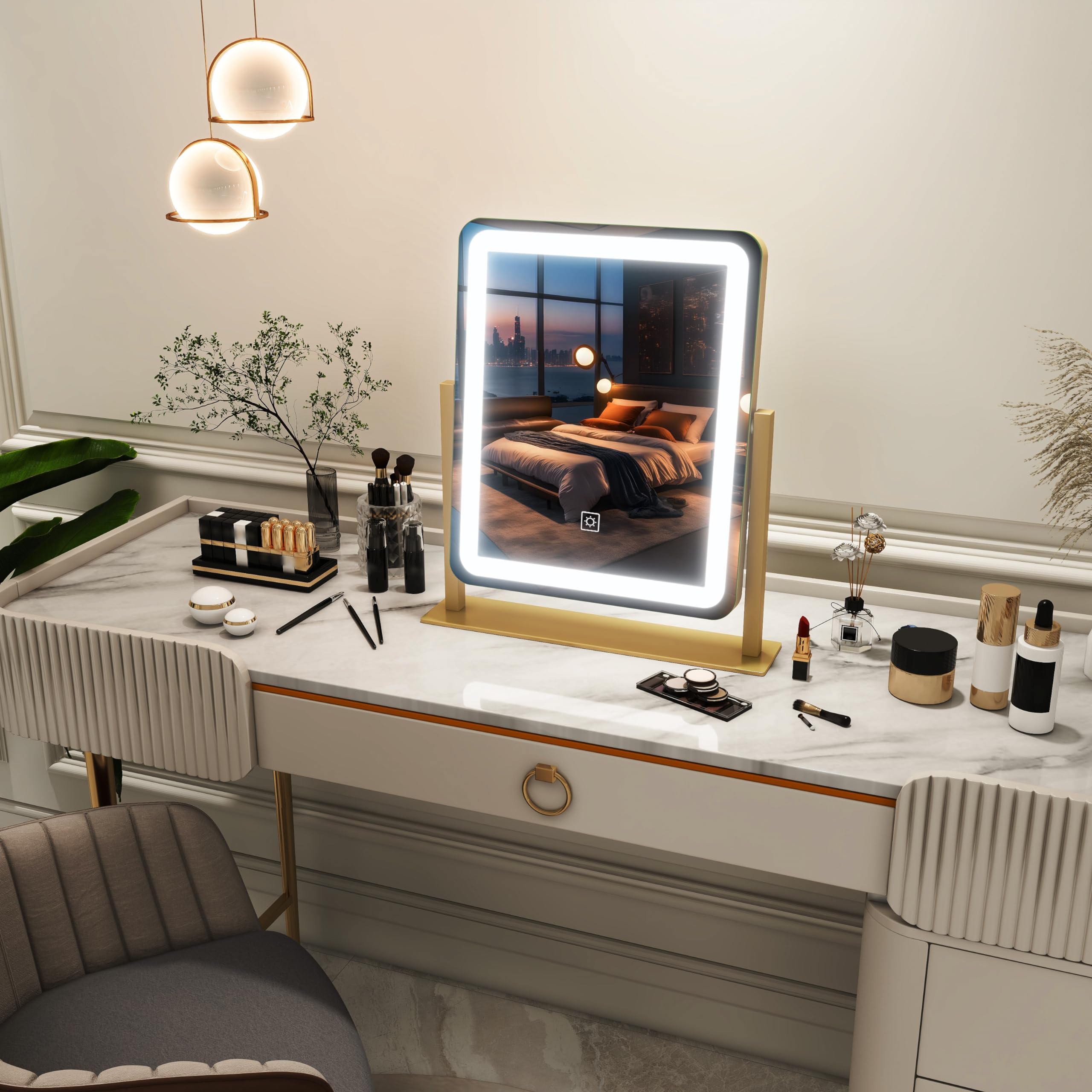 FENNIO vanity mirror size 15x12.6 inches fits most vanities