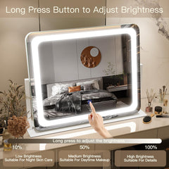 FENNIO vanity mirror smart touch helps quick on/off and color change at a glance.
