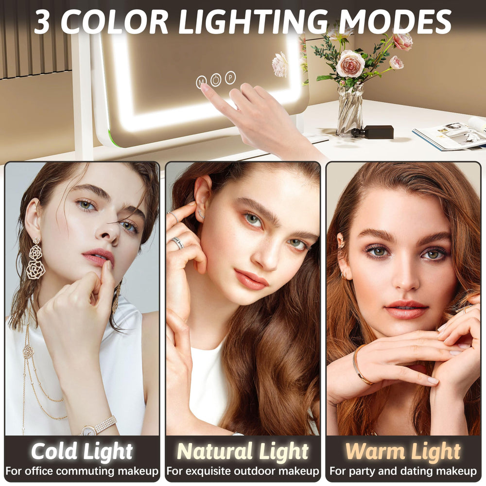 FENNIO vanity mirror touch control panel for effortless lighting adjustments.