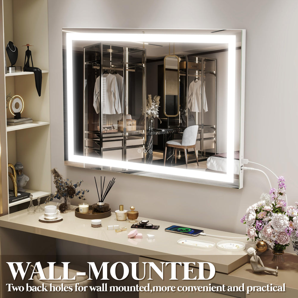FENNIO vanity mirror wide surface ideal for makeup and grooming