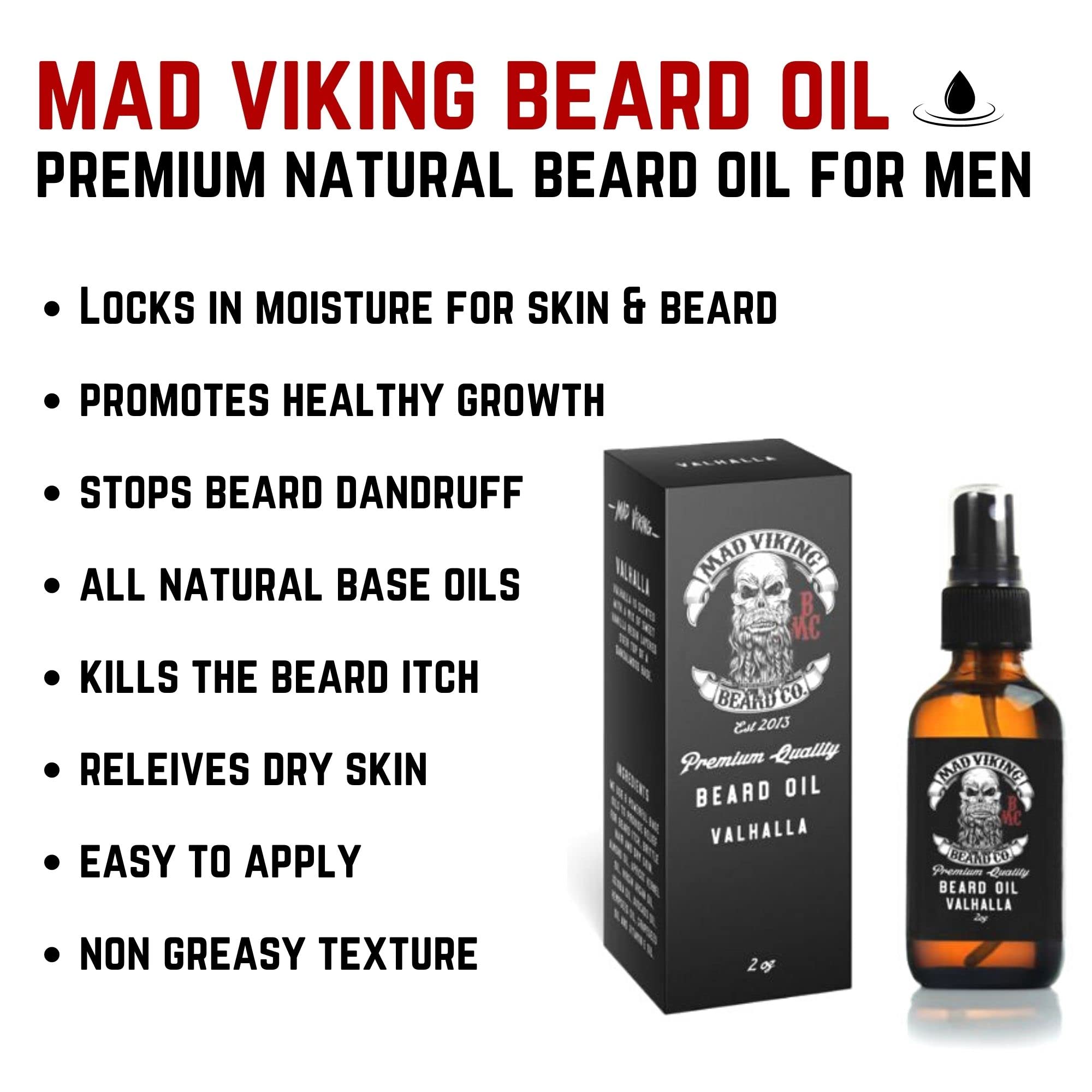 Fenrir beard oil softens hair and nourishes skin for a healthier look.