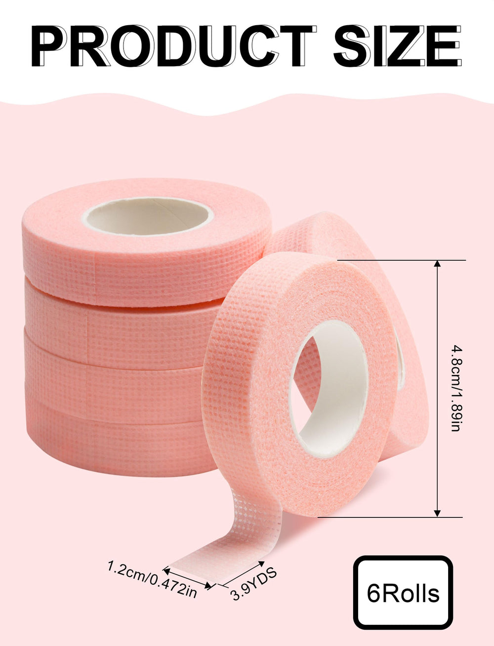 Fenshine painless-removal lash tape demonstrates easy clean-up after lash application.