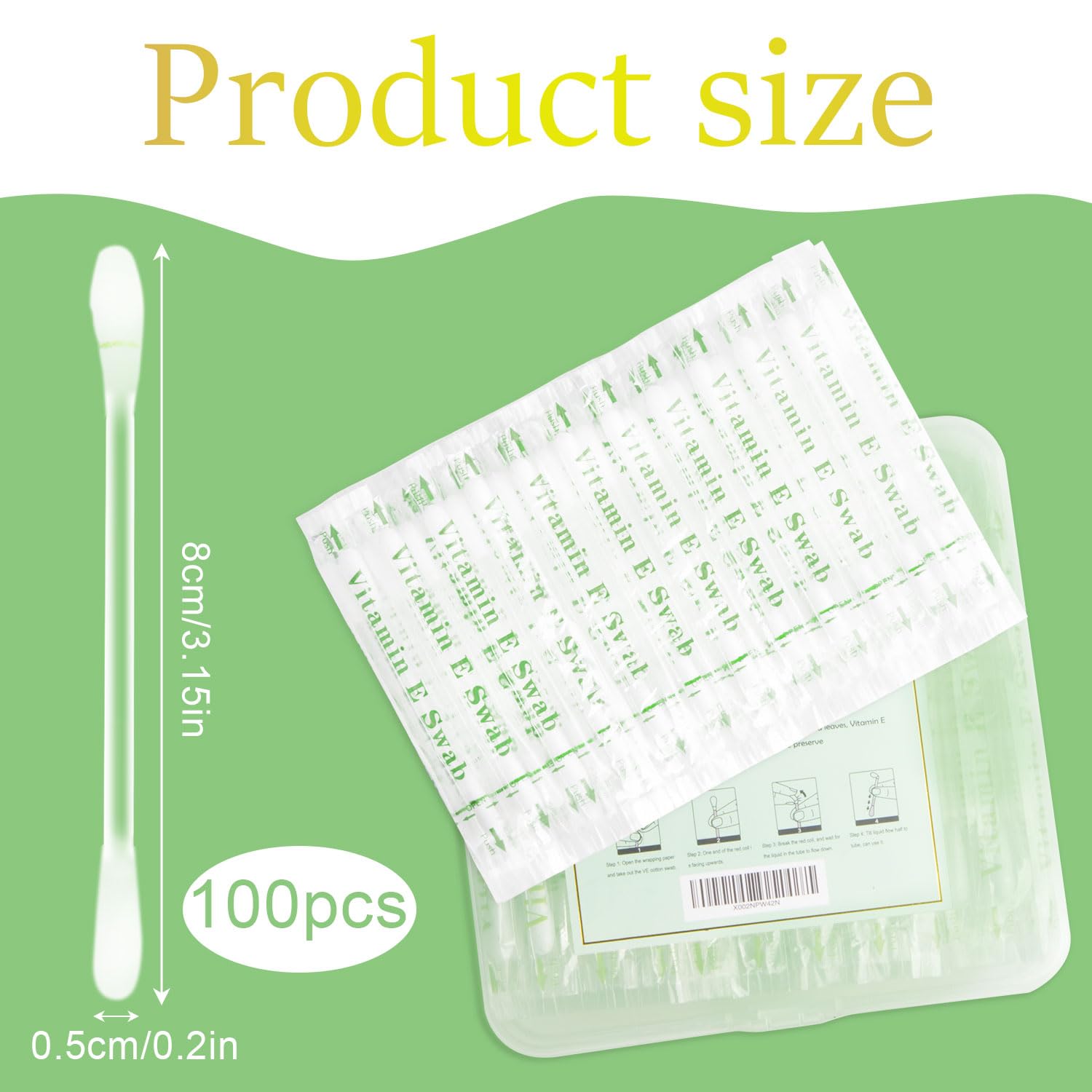 Fenshine Q-tip applicators close-up for precise lip oil application.