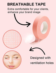 Fenshine ultra-narrow 4mm lash tape ready for precise eyelid work during extensions.
